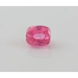 Updated description Single pink kunzite stone, of 5.27 carats, length 11 x width 9.7 x depth 7.03 .