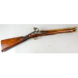Reproduction Irish Blunderbuss the brass barrel marked CORK GOAL the lock plate marked Willet, 78cm.