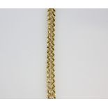 Belcher link chain, measuring approximately 61cm in length, with lobster claw clasp, in 9 ct