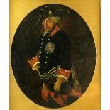 18th Century portrait of a naval officer, unsigned, oil on canvas, 40 x 30 cm.