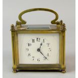 Brass and glass carriage clock 11 cm