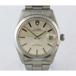 A gentleman's stainless steel Rolex Tudor Prince Oysterdate wristwatch Ref.9050/0, the silver dial