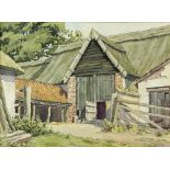 James Henry Starling (British, 1905-1996). 'Norfolk Barn', watercolour, signed, 25cm x 35cm.