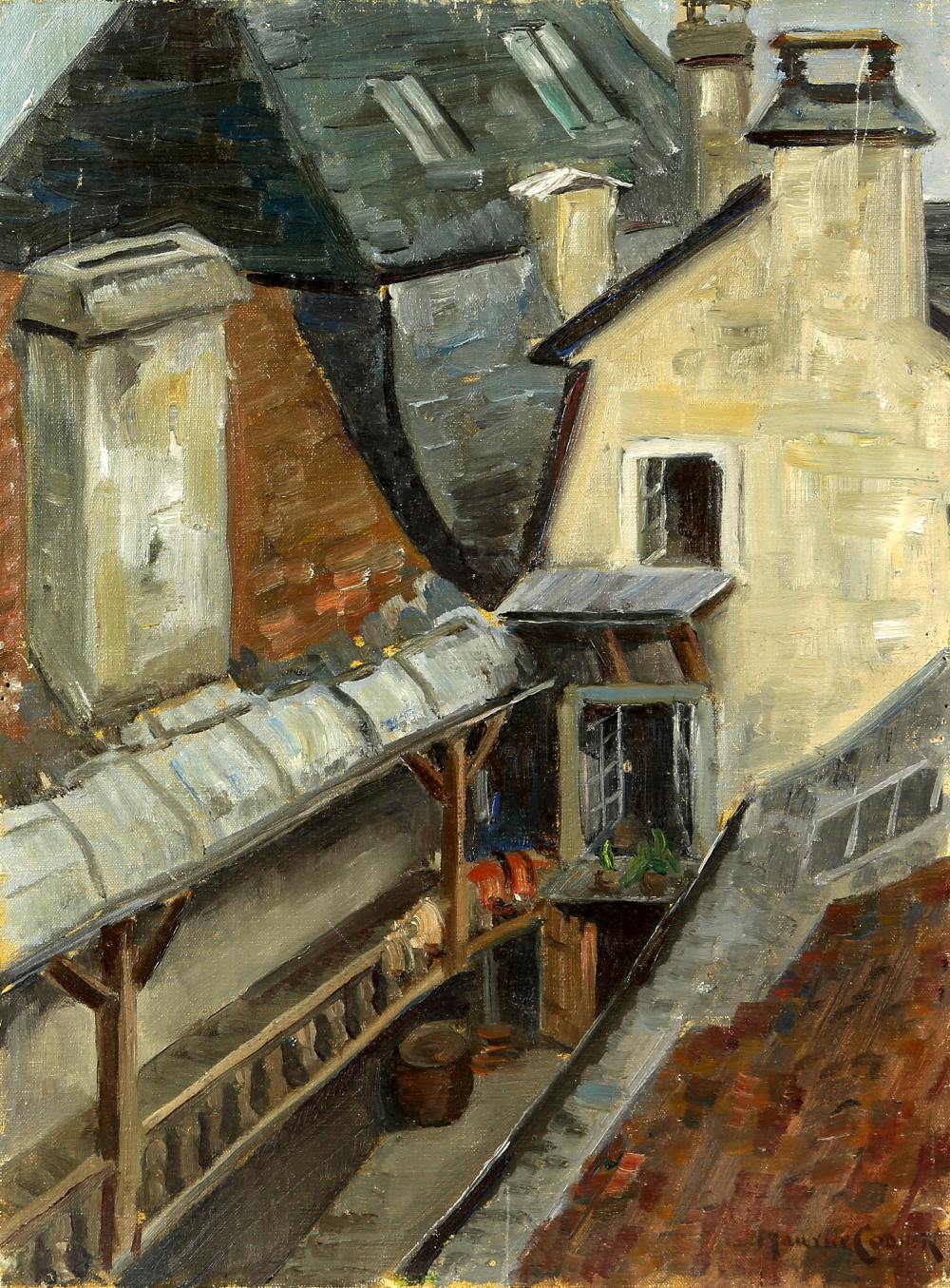 Maurice Codner (British, 1888-1958), 'Sur les toits', signed, oil on canvas laid on board, 40.5cm - Image 2 of 7