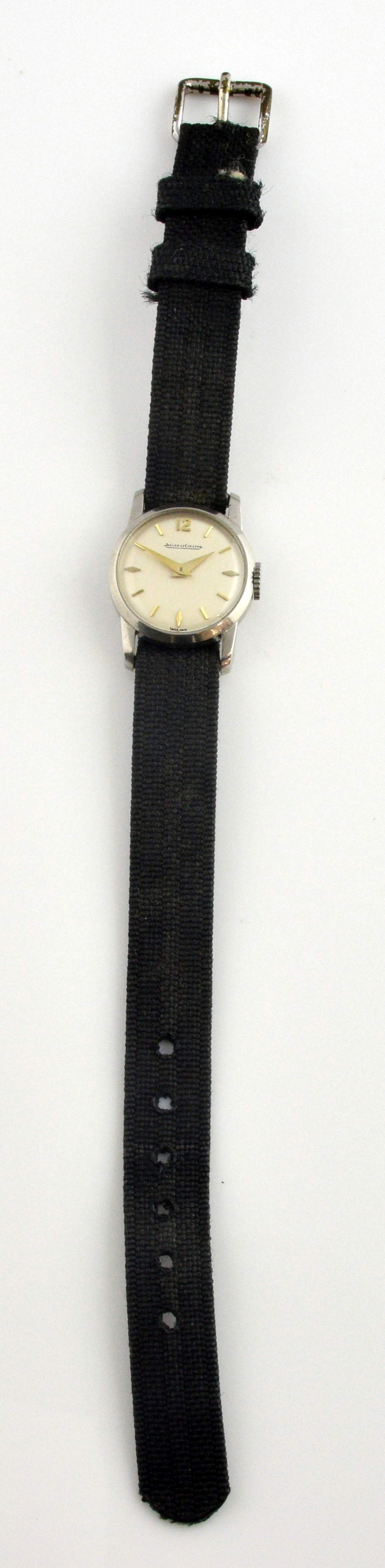 A Jaeger Le Coultre lady's wrist watch, the stainless steel case enclosing circular white enamel - Image 4 of 4
