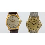 A Soviet era Sekonda gentleman's manual wind wristwatch with champagne colour dial ,the yellow metal