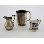 Victorian silver cream jug with engraved decoration, by Hukin & Heath Ltd., Birmingham, 1876,