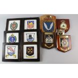 Twenty five various regimental shields, Provenance; this lot is being sold on behalf of the Royal