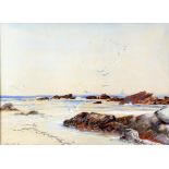 H Harvey, beach view. watercolour, signed and dated, 19.5cm x 26.5 cm.