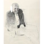 Simon Edmonson, portait of a resident of the Star and Garter home, charcoal, signed and dated