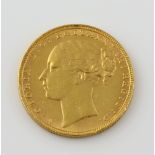 Victorian gold sovereign 1880.