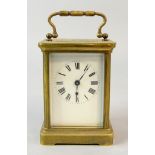 Early 20th Century brass and glass carriage clock 15 cm