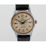 A Roamer Wristwatch the signed guilloche engine turned dial with stylised numerals at 12 and 6,