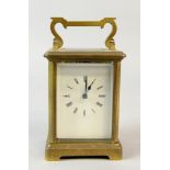 Brass and glass carriage clock 14 cm