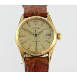 AMENDED ESTIMATE AND DESCRIPTION - Rolex Oysterdate Precision gold plated case watch . Reference