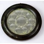 19th century multi-faceted mirror, diamter 17cm .