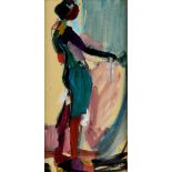 § Sherree Valentine Daines (British, b. 1959). 'The Model', signed, mixed media, 39cm x 19cm,