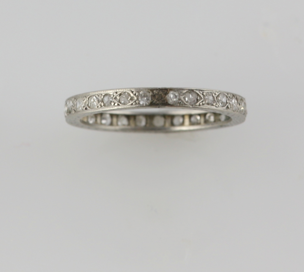 Diamond single stone ring, princess cut diamond, estimated total weight 0.22 carats, estimated - Image 3 of 4