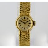 Vintage lady's Zodiac wristwatch, round gold coloured dial with baton hour markers, 17 jewels