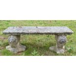 Composite stone bench, width 106cm