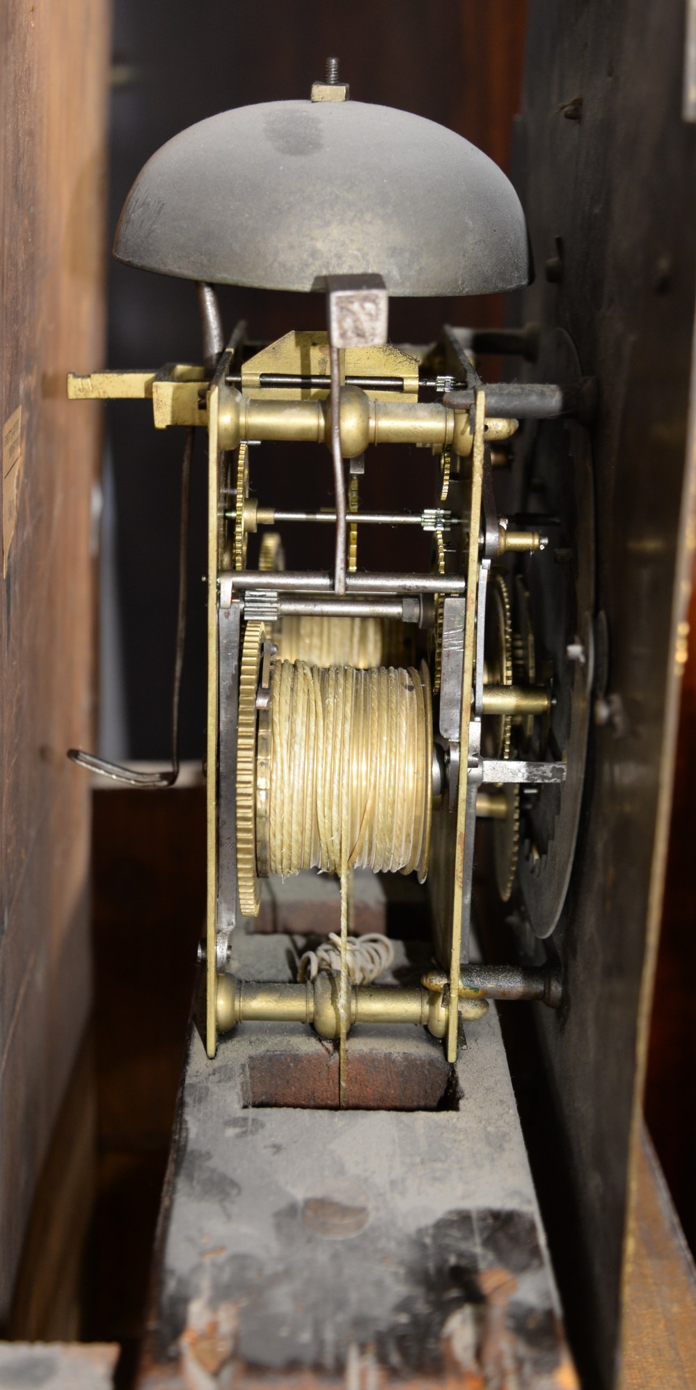 18th century eight day long case clock by W Gregg James, brass dial with subsidiary second, minute - Image 3 of 4