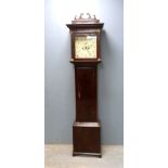 18th Century mahogany 8 day longcase clock, with painted dial and subsidiary second and date