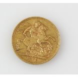 Victorian Gold Sovereign 1872 .