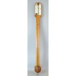 19th Century oak stick barometer 90cm