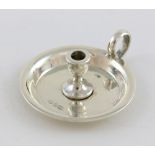 Victorian silver miniature chamberstick, by Stokes & Ireland Ltd., Birmingham, 1887, 9.1g, 4.2cm