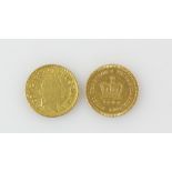 Two George III gold 1/3 sovereigns 1800, 1808.