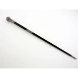 Conductor's silver mounted baton, London 1922, 53cm.