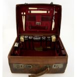 Ladies Victorian travelling case with silver mounted and ivory fittings,PLEASE NOTE: THIS ITEM