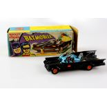 Corgi 267 'Batman' Batmobile in black, with blue tinted windscreen, grey plastic aerial and red