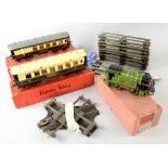 Hornby O Gauge: No 2 Special Pullman Coach 'Iolanthe' and Arcadia both boxed, and Hornby Meccano