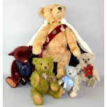 Five limited edition Steiff bears including numbers 670367, 035463, 034947, 674037 and 673627. (5)