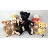 Five limited edition Steiff bears including numbers 028410, 037542, 406829, 653452 and 038068. (5)