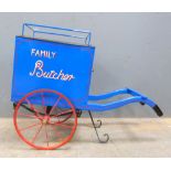 Hand painted child's butchers cart