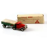 Tri-ang Minic tinplate clockwork Mechanical Horse and Trailer with cases, un-played with, boxed