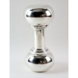 Asprey & Co. London - An iconic Art Deco cocktail shaker in the form of a dumb bell, with detachable