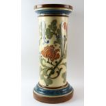 Wedgwood late 19th century, jardinière pedestal base, incised decoration with flowers and leaves.