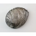 A modern Italian silver-mounted shell, by Mario Buccellati, 16.5 cm long. Overall condition very