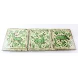 Jiacomo Alessi Caltagirone: three Sicilian medieval-style tiles depicting a warthog, hare and