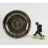 Lorenzl, figure of a golfer, lighter/ striker, marked Lorenzl, Made in Austria, ANR, on onyx base,