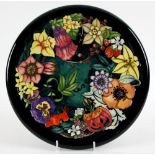 Rachel Bishop for Moorcroft limited edition ‘Carousel’ charger, painted and impressed factory