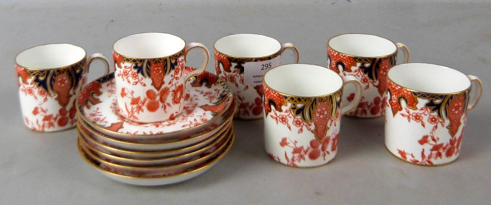 A set of five Royal Crown Derby Imari pattern (2712) coffee cans and saucers and a further Royal