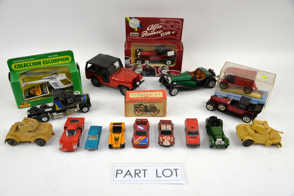 A quantity of diecast vehicles including Dinky, Solido and others French and European. (qty)