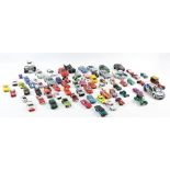 Playworn collection of Dinky, Corgi, Matchbox, Hotwheels, mostly unboxed..