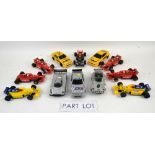 A quantity of Scalextric rally, touring and grand prix racing cars. (qty)Provenance: Single owner