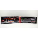 Two Ertl 'American Muscle' 1:18 scale diecast precision models; 1969 Ford Mustang Boss 429 and