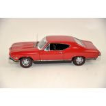 Two Danbury Mint diecast precision models; 1968 Chevrolet Chevelle SS-396 and 1969 Pontiac GTO